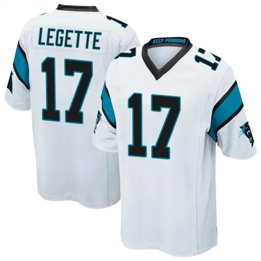 tocy C.Panthers #17 Xavier Legette Player White Home Game Stitched Jerseys