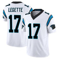 tocy C.Panthers #17 Xavier Legette Player White Vapor F.U.S.E. Limited Home Game Stitched Jerseys