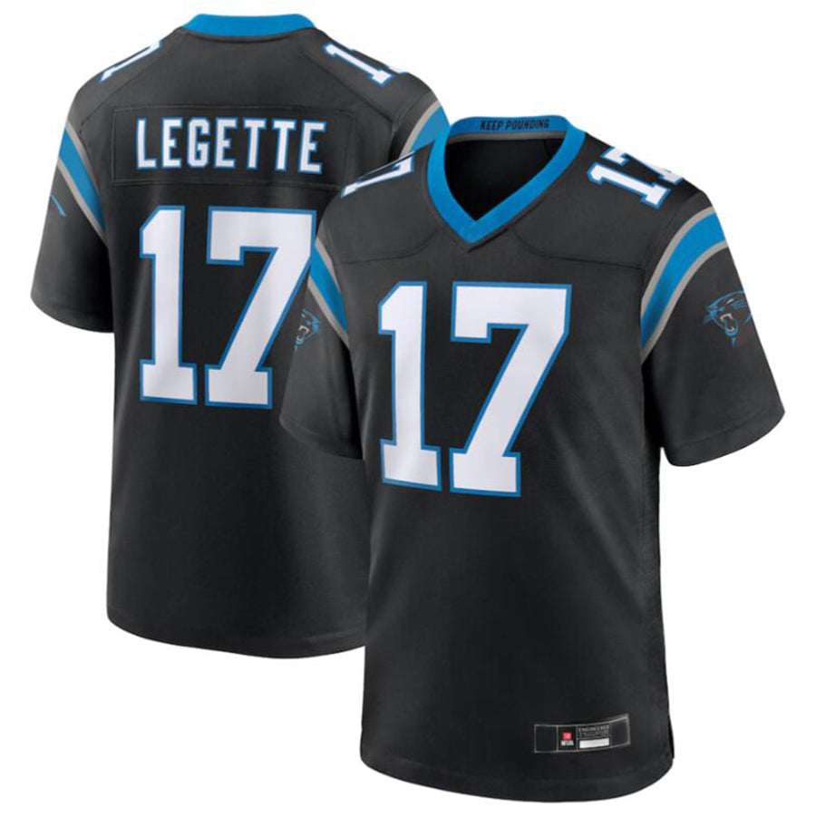 tocy C.Panthers #17 Xavier Legette Black 2024 First Round Pick Game Player Jersey American Stitched  Jerseys