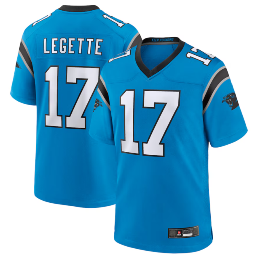 tocy C.Panthers #17 Xavier Legette Blue Player Jersey American Stitched Game Jerseys