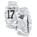 tocy C.Panthers #17 Xavier Legette Player Arctic Camo Salute to Service Hoodies Stitched Jerseys