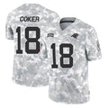 tocy C.Panthers #18 Jalen Coker Player Arctic Camo Salute to Service Limited Game Stitched Jerseys