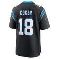tocy C.Panthers #18 Jalen Coker Player Black Home Game Stitched Jerseys