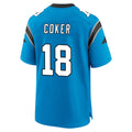 tocy C.Panthers #18 Jalen Coker Player Blue Home Game Stitched Jerseys