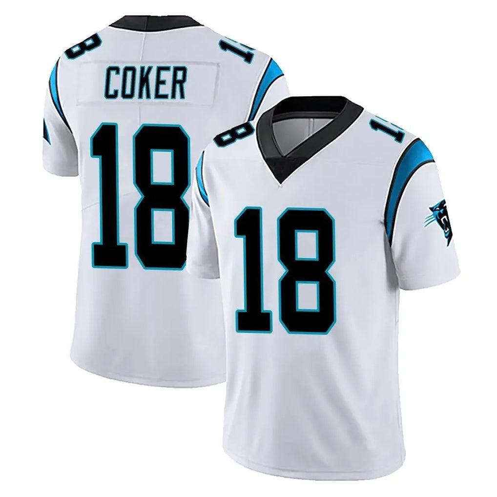 tocy C.Panthers #18 Jalen Coker Player White Vapor Untouchable Limited Game Stitched Jerseys