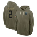 tocy C.Panthers #2 Michael Jackson Player Olive Salute to Service Hoodies Game Stitched Jerseys