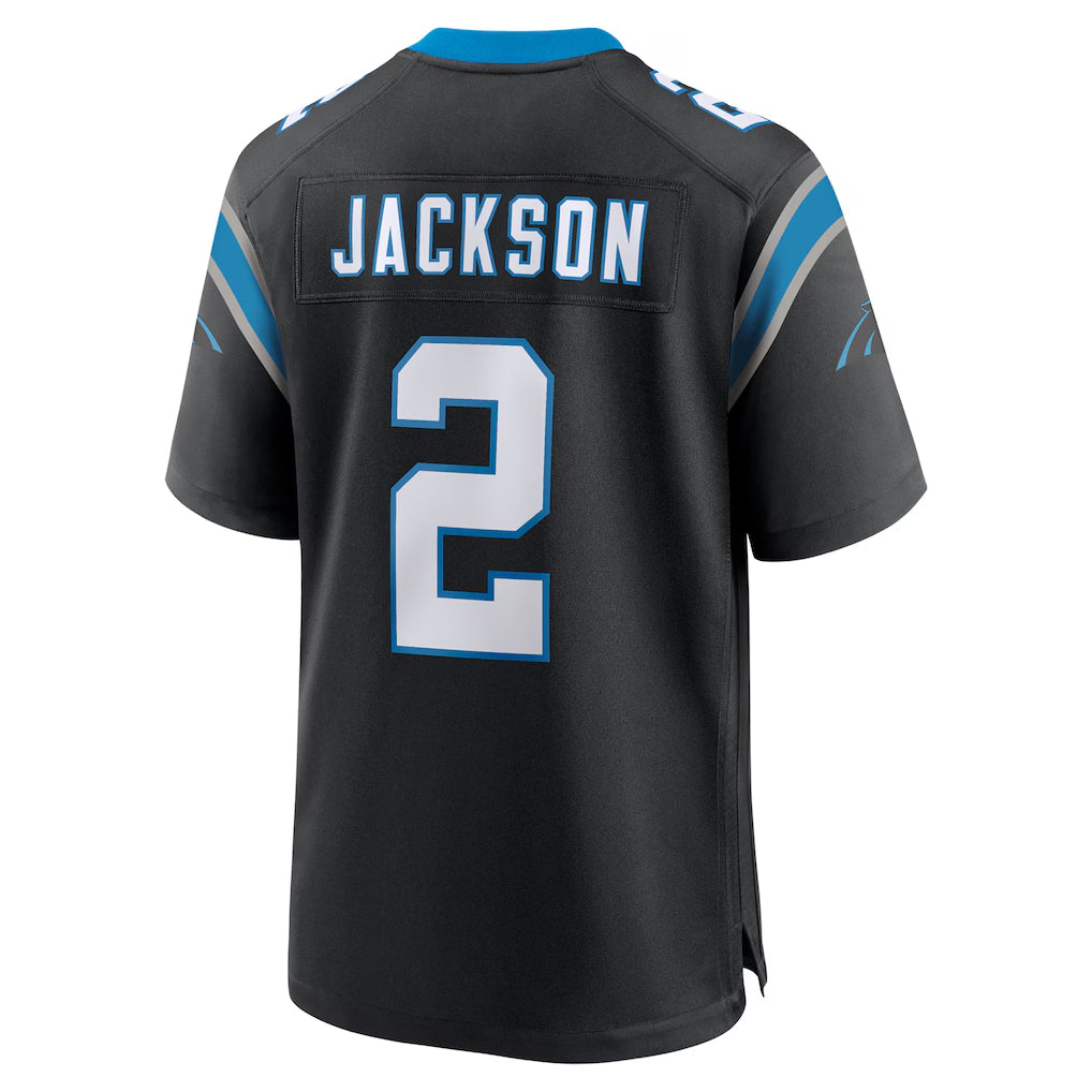 tocy C.Panthers #2 Mike Jackson Player Black Home Game Stitched Jerseys