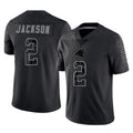 tocy C.Panthers #2 Mike Jackson Player Black Limited Reflective Game Stitched Jerseys
