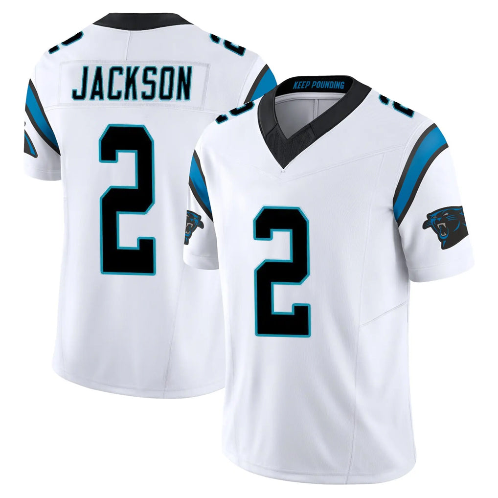 tocy C.Panthers #2 Mike Jackson Player White Vapor F.U.S.E. Limited Home Game Stitched Jerseys