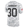 tocy C.Panthers #30 Chuba Hubbard Player Arctic Camo Salute to Service Limited Game Stitched Jerseys