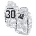 tocy C.Panthers #30 Chuba Hubbard Player Arctic Camo Salute to Service Pullover Hoodies Limited Game Stitched Jerseys