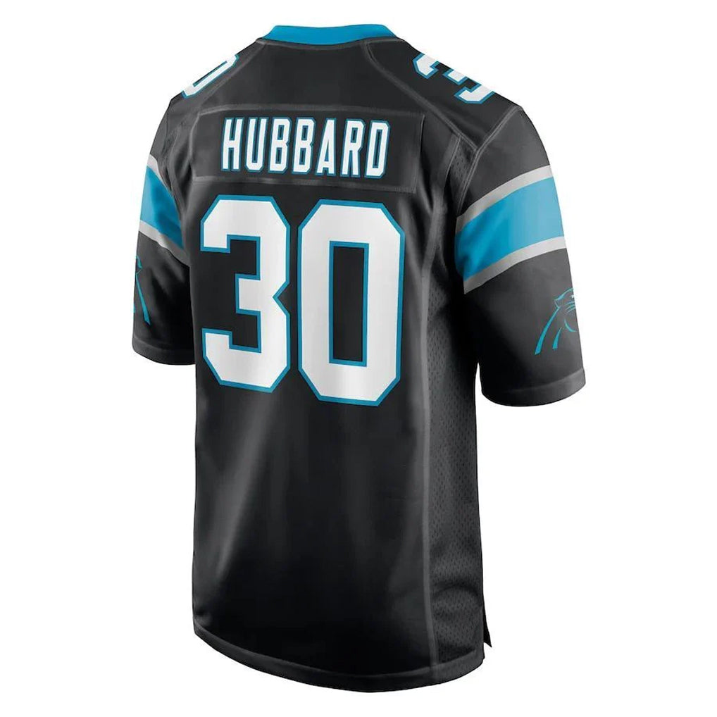 tocy C.Panthers #30 Chuba Hubbard Player Black Game Stitched Jerseys
