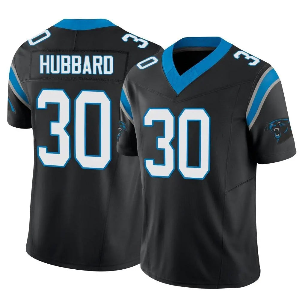 tocy C.Panthers #30 Chuba Hubbard Player Black Vapor F.U.S.E. Limited Home Game Stitched Jerseys