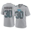 tocy C.Panthers #30 Chuba Hubbard Player Gray Atmosphere Fashion Game Stitched Jerseys