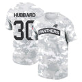 tocy C.Panthers #30 Chuba Hubbard Player Salute to Service Hoodies & T-Shirts Stitched Jerseys
