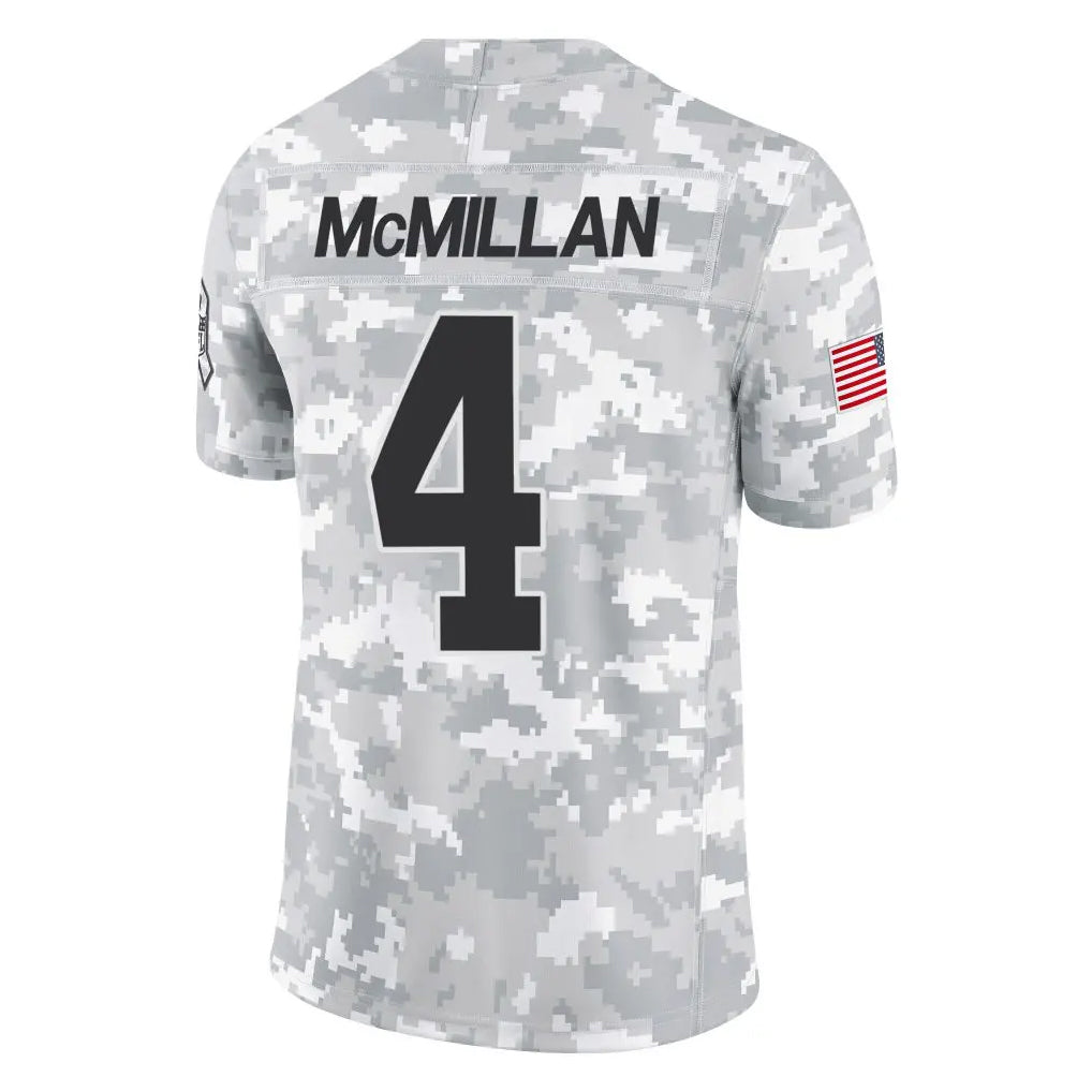 tocy C.Panthers #4 Tetairoa McMillan Player Arctic Camo Salute to Service Limited Game Stitched Jerseys