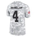 tocy C.Panthers #4 Tetairoa McMillan Player Arctic Camo Salute to Service Limited Game Stitched Jerseys
