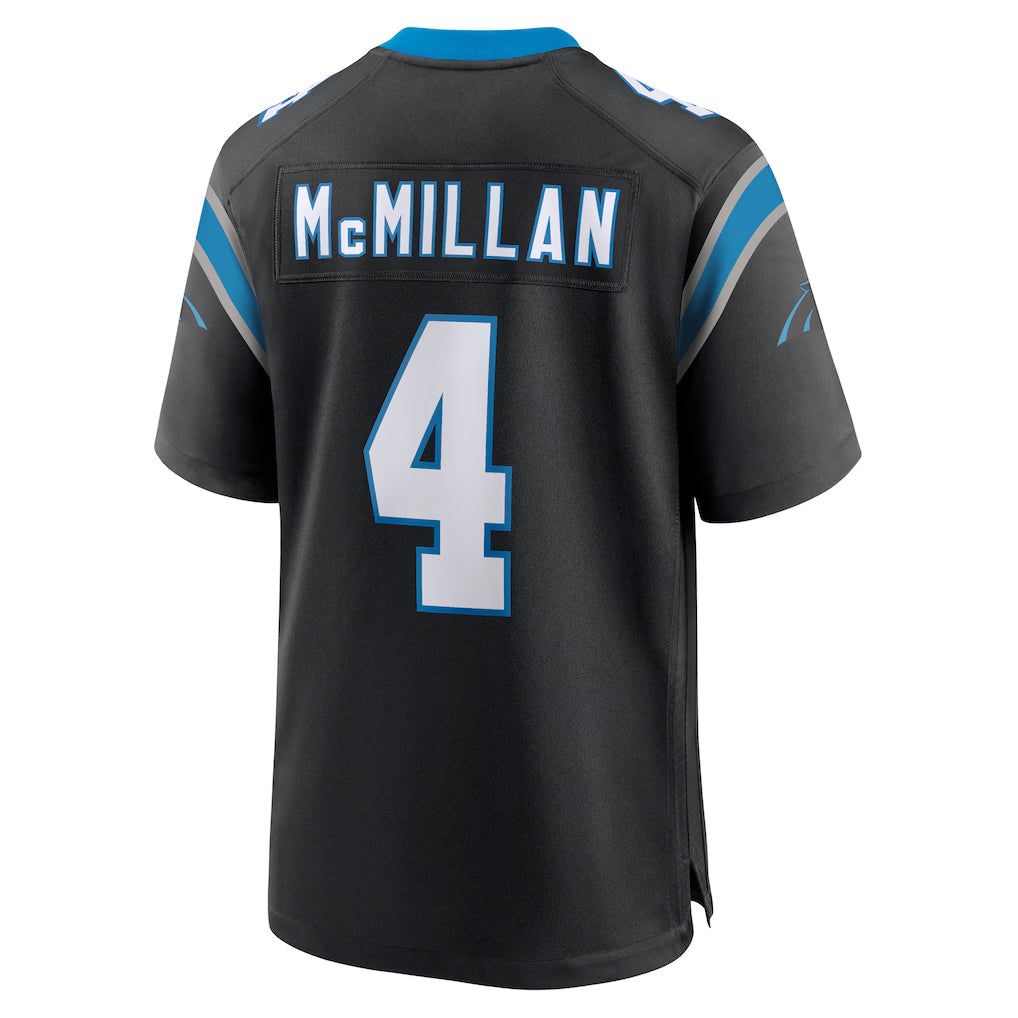 tocy C.Panthers #4 Tetairoa McMillan Player Black Home Game Stitched Jerseys