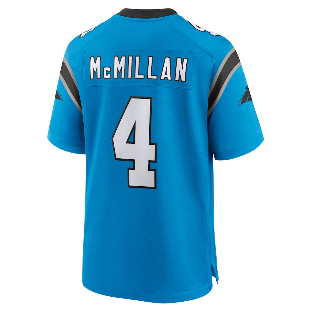 tocy C.Panthers #4 Tetairoa McMillan Player Blue Home Game Stitched Jerseys