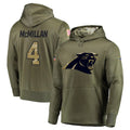 tocy C.Panthers #4 Tetairoa McMillan Player Olive Salute to Service Limited Hoodies Stitched Jerseys