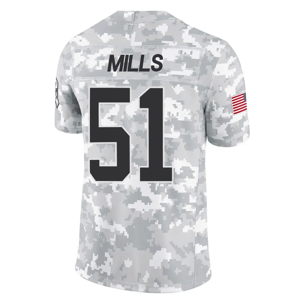 tocy C.Panthers #51 Sam Mills Player Arctic Camo Salute to Service Limited Game Stitched Jerseys