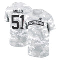 tocy C.Panthers #51 Sam Mills Player Arctic Camo Salute to Service T-Shirt Hoodies Stitched Jerseys