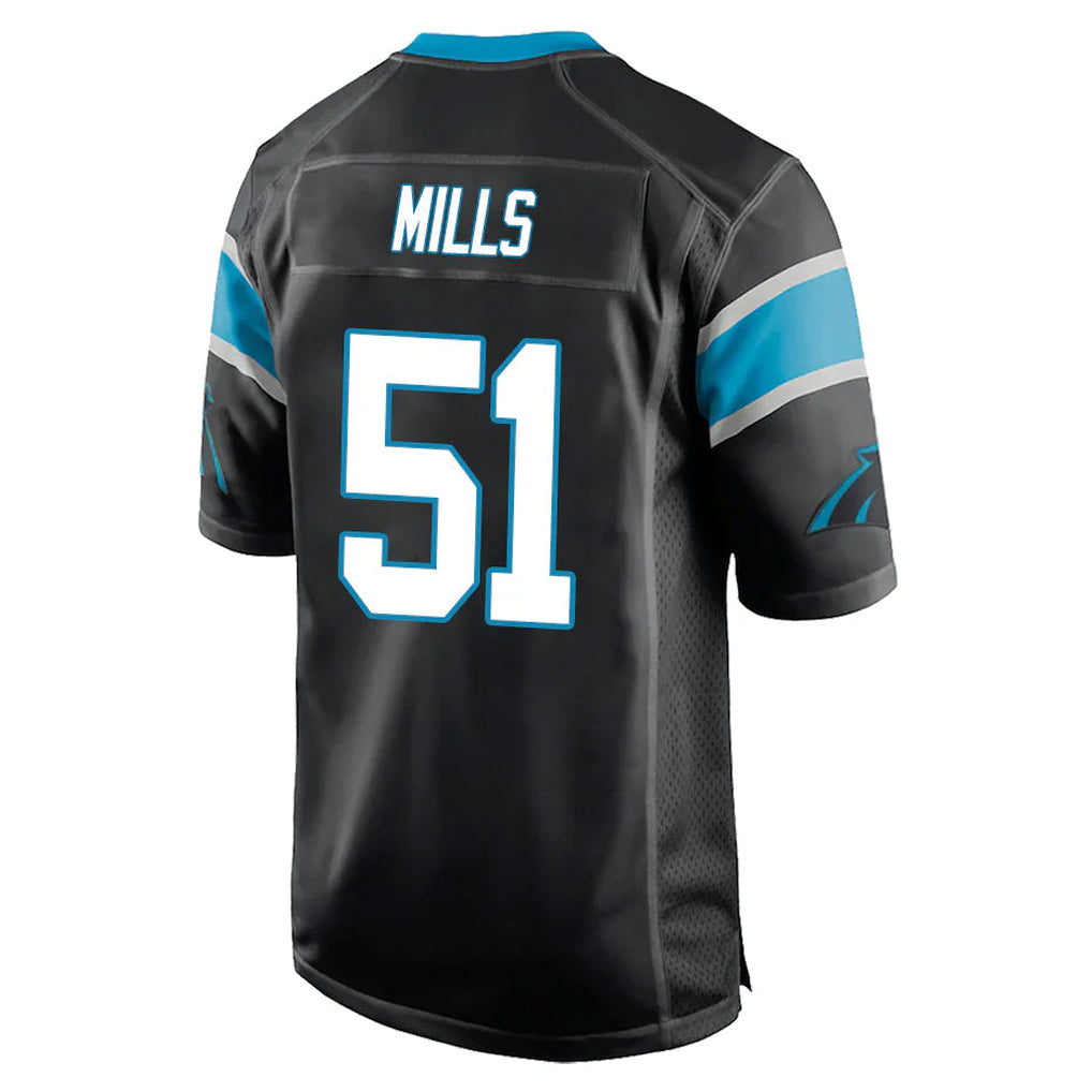 tocy C.Panthers #51 Sam Mills Player Black Game Stitched Jerseys