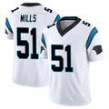 tocy C.Panthers #51 Sam Mills Player White Vapor F.U.S.E. Limited Home Game Stitched Jerseys