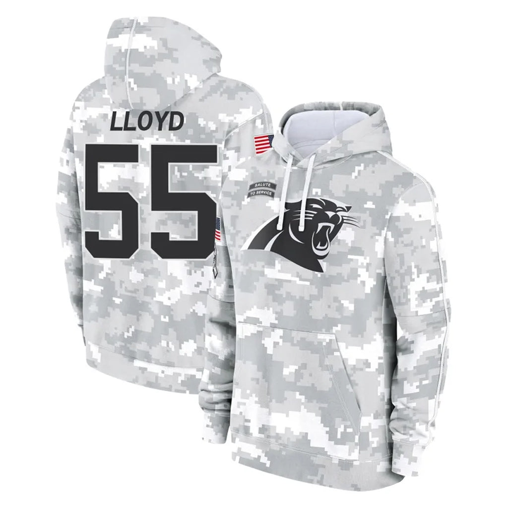 tocy C.Panthers #55 Devin Lloyd Player Arctic Camo Salute to Service Pullover Hoodies Limited Game Stitched Jerseys