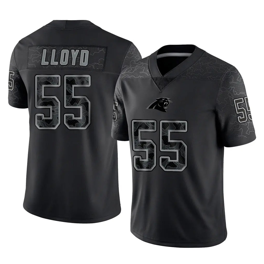 tocy C.Panthers #55 Devin Lloyd Player Black Limited Reflective Game Stitched Jerseys
