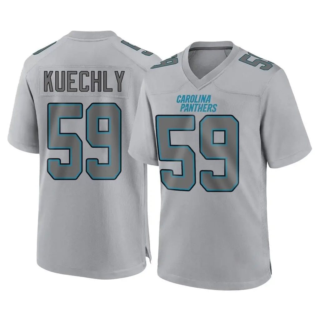 tocy C.Panthers #59 Luke Kuechly Player Gray Atmosphere Fashion Game Stitched Jerseys