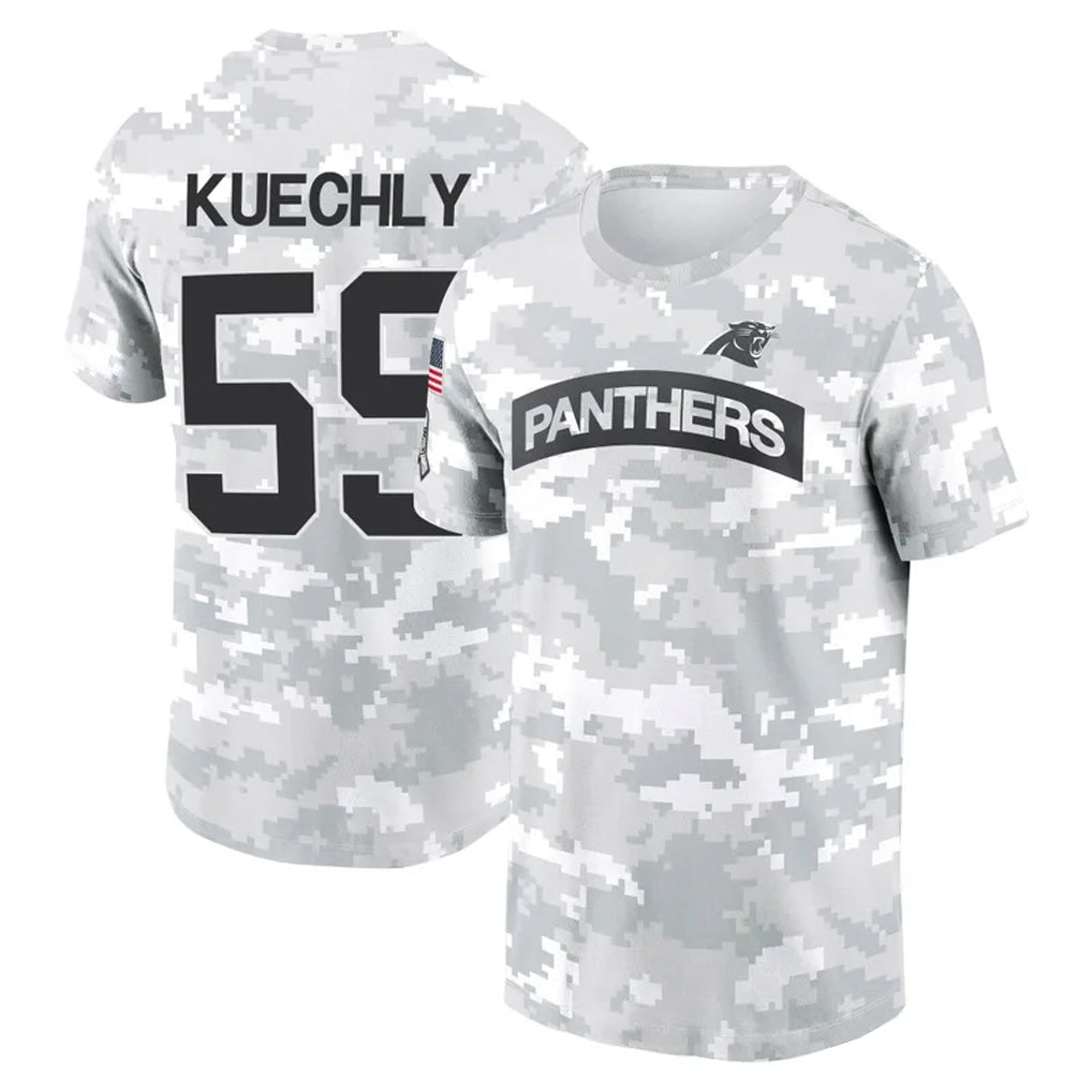 tocy C.Panthers #59 Luke Kuechly Player Salute to Service Hoodies & T-Shirts Stitched Jerseys