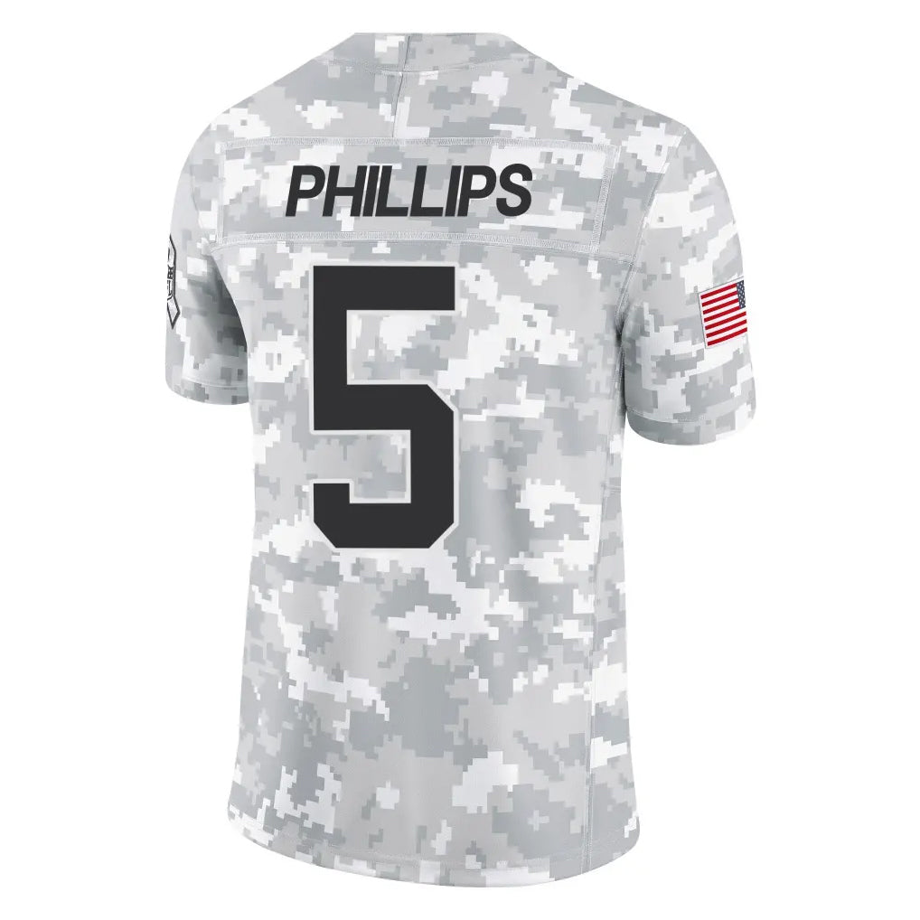 tocy C.Panthers #5 Jaelan Phillips Player Arctic Camo Salute to Service Limited Game Stitched Jerseys
