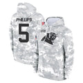 tocy C.Panthers #5 Jaelan Phillips Player Arctic Camo Salute to Service Pullover Hoodies Limited Game Stitched Jerseys