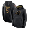 tocy C.Panthers #5 Jaelan Phillips Player Black Salute to Service Pullover Hoodies Limited Game Stitched Jerseys