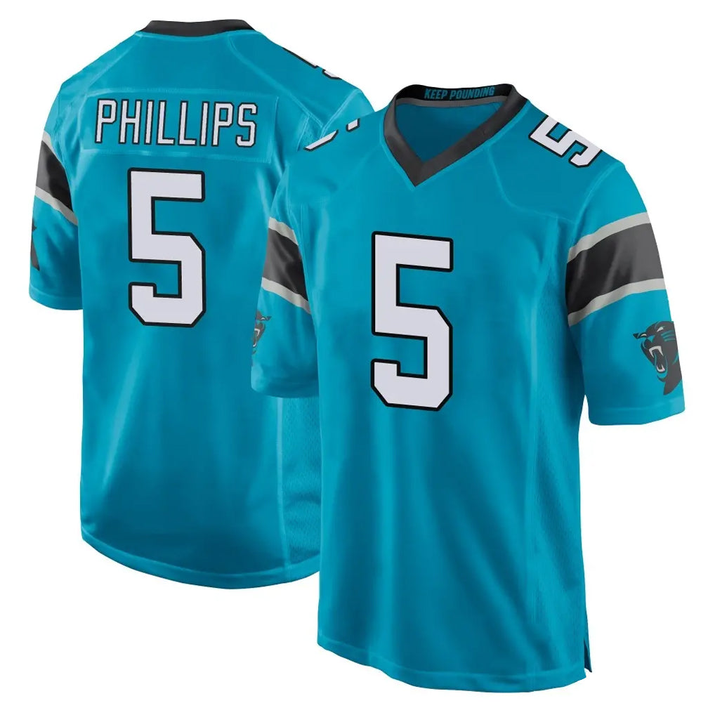 tocy C.Panthers #5 Jaelan Phillips Player Blue Game Stitched Jerseys