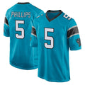 tocy C.Panthers #5 Jaelan Phillips Player Blue Game Stitched Jerseys