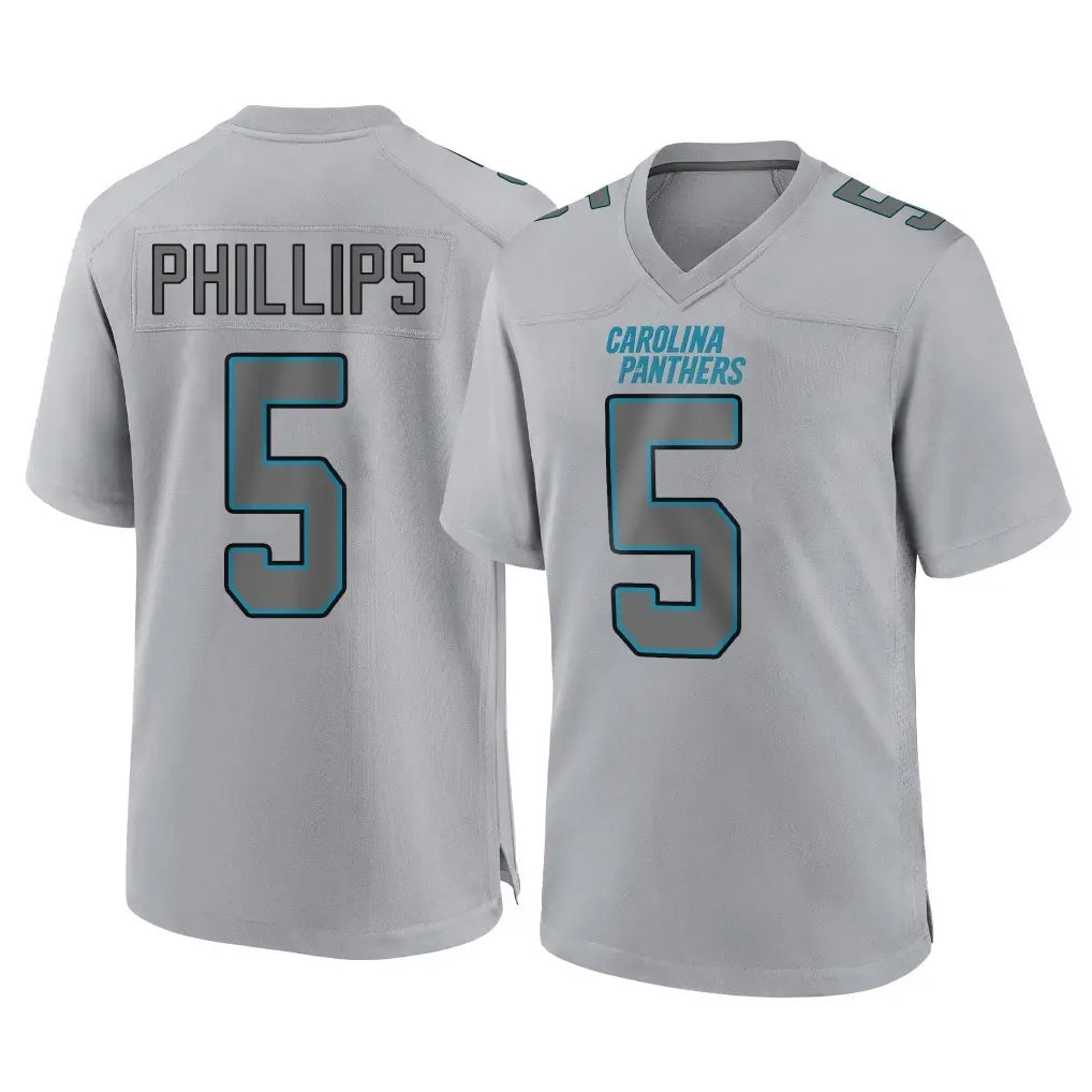 tocy C.Panthers #5 Jaelan Phillips Player Gray Atmosphere Fashion Game Stitched Jerseys