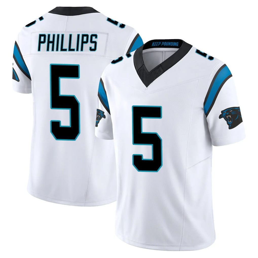 tocy C.Panthers #5 Jaelan Phillips Player White Vapor F.U.S.E. Limited Home Game Stitched Jerseys