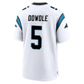 tocy C.Panthers #5 Rico Dowdle Player White Home Game Stitched Jerseys