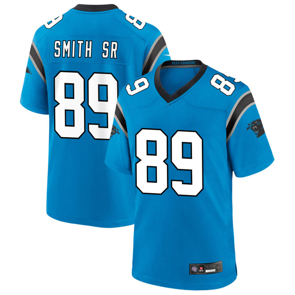 tocy C.Panthers #89 Steve Smith Sr Player Blue Home Game Stitched Jerseys