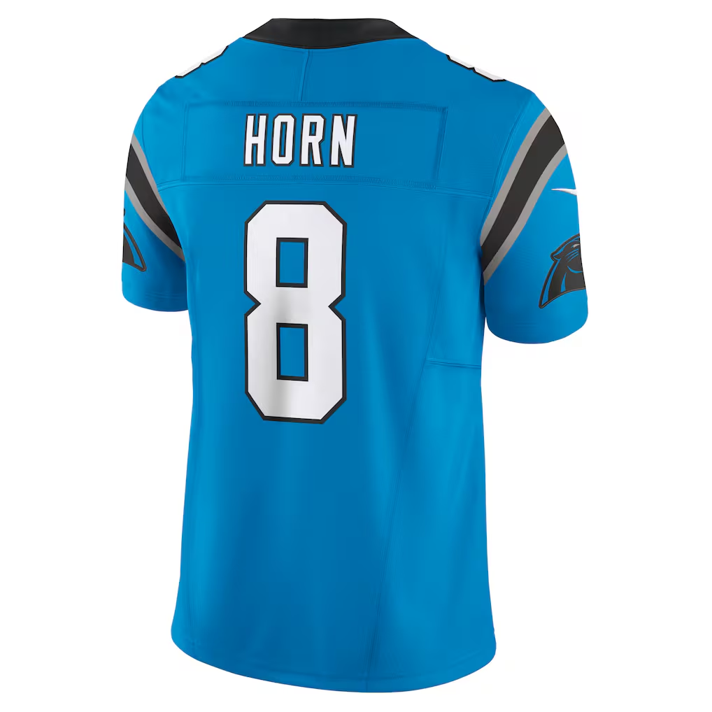 tocy C.Panthers #8 Jaycee Horn Blue Vapor F.U.S.E. Limited Stitched Jerseys