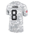 tocy C.Panthers #8 Jaycee Horn Player Arctic Camo Salute to Service Limited Game Stitched Jerseys