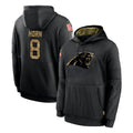 tocy C.Panthers #8 Jaycee Horn Player Black Salute to Service Pullover Hoodies Limited Game Stitched Jerseys