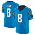 tocy C.Panthers #8 Jaycee Horn Player Blue Vapor F.U.S.E. Limited Home Game Stitched Jerseys