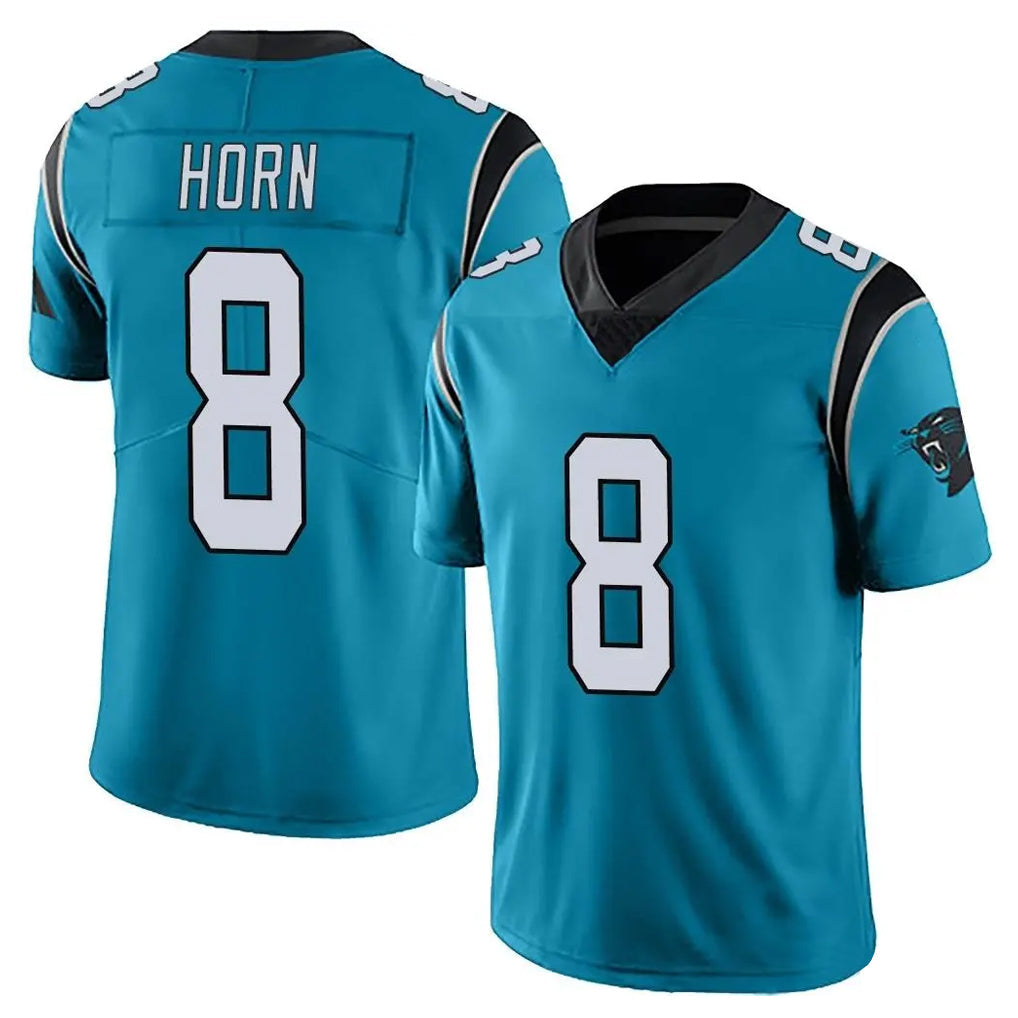 tocy C.Panthers #8 Jaycee Horn Player Blue Vapor Untouchable Limited Game Stitched Jerseys