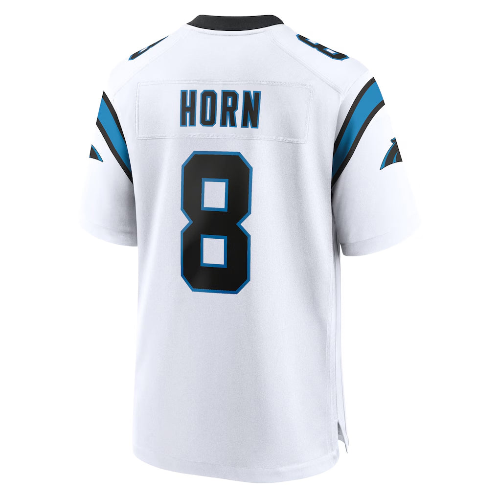 tocy C.Panthers #8 Jaycee Horn Player White Home Game Stitched Jerseys