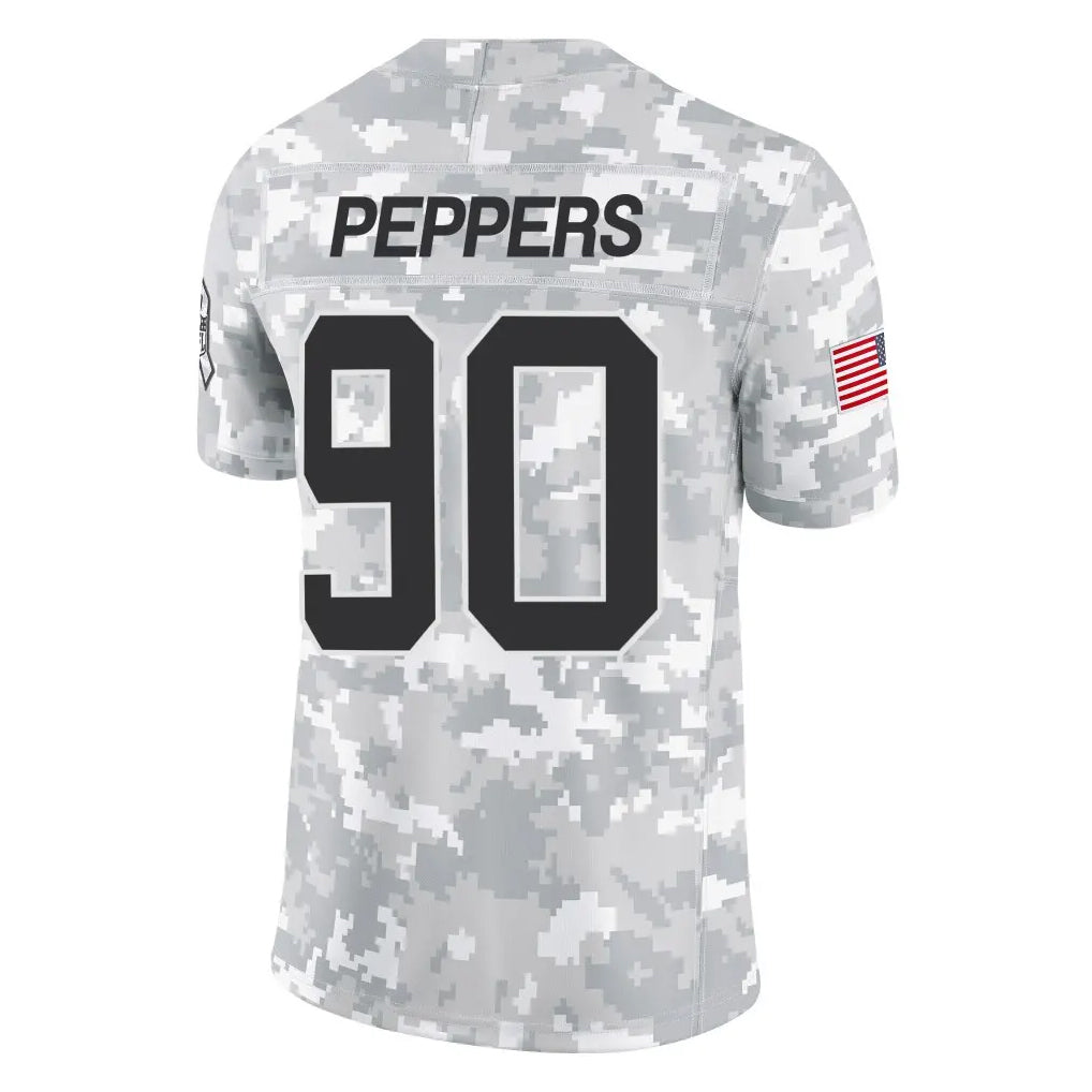 tocy C.Panthers #90 Julius Peppers Player Arctic Camo Salute to Service Limited Game Stitched Jerseys
