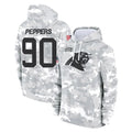 tocy C.Panthers #90 Julius Peppers Player Arctic Camo Salute to Service Pullover Hoodies Limited Game Stitched Jerseys