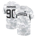 tocy C.Panthers #90 Julius Peppers Player Arctic Camo Salute to Service T-Shirt Hoodies Stitched Jerseys